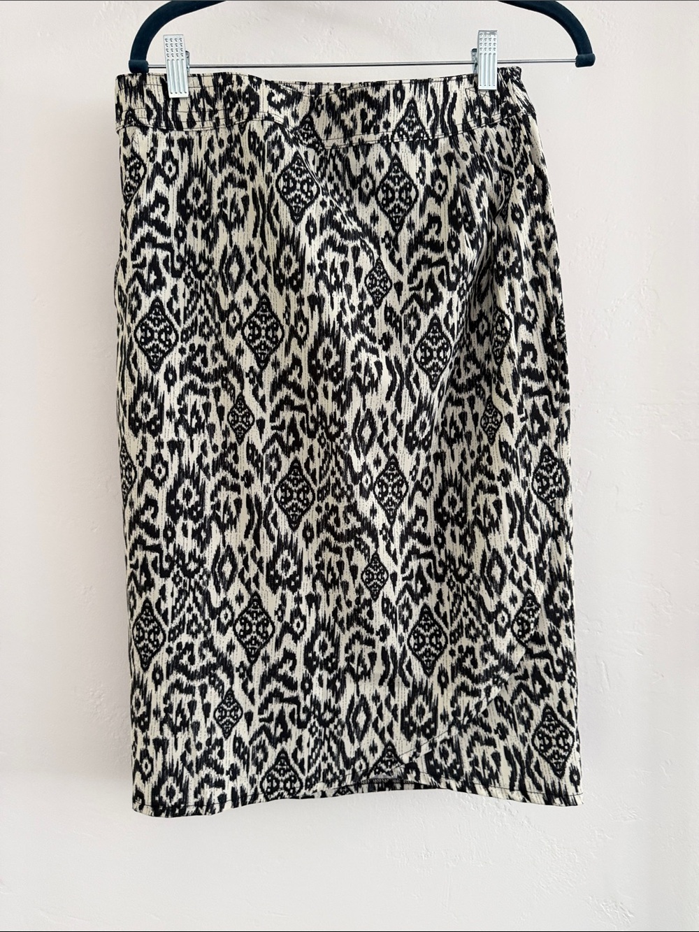 RipSkirt Black and Cream Printed Pencil Skirt - small
